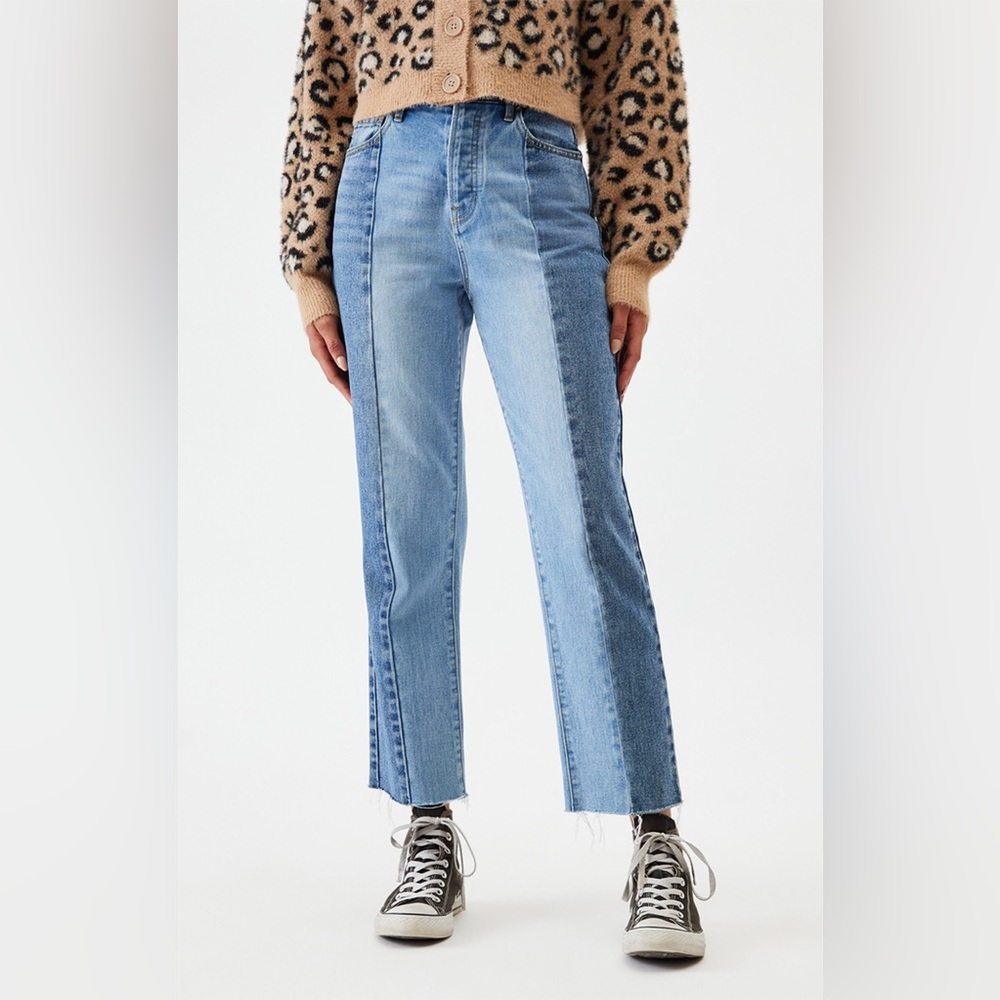 Two Panel High Waisted Straight Leg Jeans from PacSun